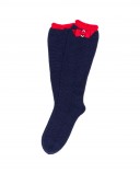 Navy Blue & Red Knitted Socks