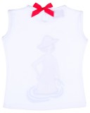 Baby Girls White Sequin Top & Red Ruffle Shorts
