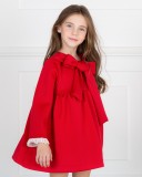 Missbaby Vestido Gala Rojo con Lazada Inglesa Cuello