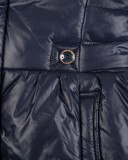 Navy Blue Padded Coat with Fur Hood