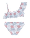 Blue & Pink Floral Print Bikini 