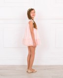 Girls Pink Tulle Layered Dress Outfit