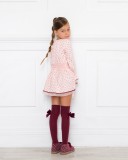 Kauli Girls Pink & Burgundy Star Print Dress Outfit