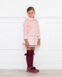Girls Pink Synthetic Suede & Plush Jacket