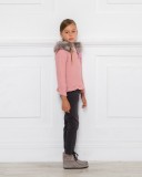 Girls Grey Denim Slim Fit Jeans & Suede Mohican Boots Outfit