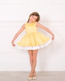 Lappepa Moda Infantil Vestido Niña Amarillo 