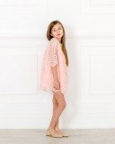 Girls Pink Lace Dress with Collar