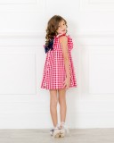 Girls Red & White Gingham Dress Outfit