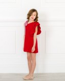 Girls Red OFF the Shoulder Dress Outfit