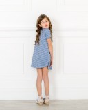 Girls Blue & White Gingham Dress