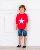Coral Pink Knitted Star Sweater Outfit