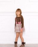 Girls Taupe Suede & Glitter Boots Outfit