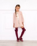 Girls Pale Pink Dress With Sequin Trim