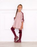Girls Pink & Burgundy Dress Outfit