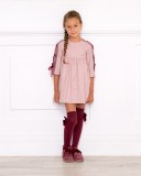 Girls Pink & Burgundy Dress Outfit
