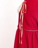 Girls Red Jersey Dress