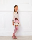 Girls Pink Suede Boots with Fringes Outfit