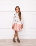 Girls Ivory & Gold Spotted Sweater