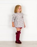 Baby Girls Burgundy Paisley Print Outfit Set