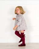 Baby Girls Burgundy Paisley Print Outfit Set
