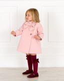 Girls Pink Bow Coat Outfit