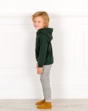Boys Green Hooded Sweatshirt & Grey Jersey Trousers Outfit 