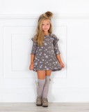 Girls Grey Star Dress Outfit