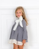 Girls Grey & Ivory Jersey Dress Outfit 