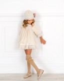 Chari Sierra Vestido Niña Punto Beige Colección Bergamota