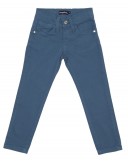 Girls Blue Cotton Skinny Fit Trousers