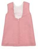 Girls Dusky Pink Dress with Spotted Maxi Bow