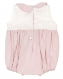 Pale Pink & Liberty Babysuit with satin bow