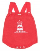 Baby Coral Red Lighthouse Cotton Knitted Shortie