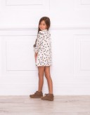 Girls Stars Dress & Mink Suede Boots with Fringes Outfit