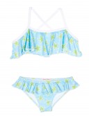 Blue & Aqua Green Star Print Bikini 
