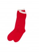 Boys Red & Ivory Knitted Long Socks