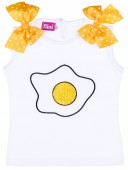 Nini Moda Infantil Conjunto Bebé Camiseta & Braguita Volante  Huevos