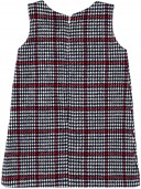 Cocote Girls Red & Navy Blue Checked Dress