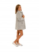 Girls Grey Melange Wool & Alpaca Coat 
