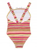 Colourful Striped Swimsuit