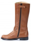 Tan Leather Tall Boots