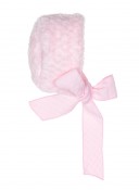 Baby Pink Quilted & Plush Reversible Bonnet