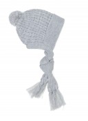 Baby Grey Knitted Hat with Scarf