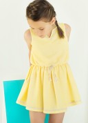  Yellow Jersey & Lurex Dress 