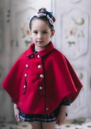 Girls Red & Navy Blue Cape
