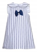 Blue & White Striped Anchor Dress
