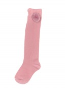 Pale Pink Socks with Pom-Poms