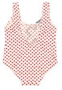 Red & Ivory Star Swimsuit with anchor