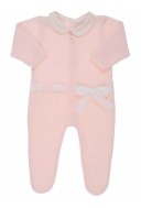 Pink knitted babygrow