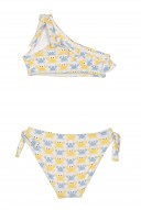 Girls Yellow Crab Print Bikini 